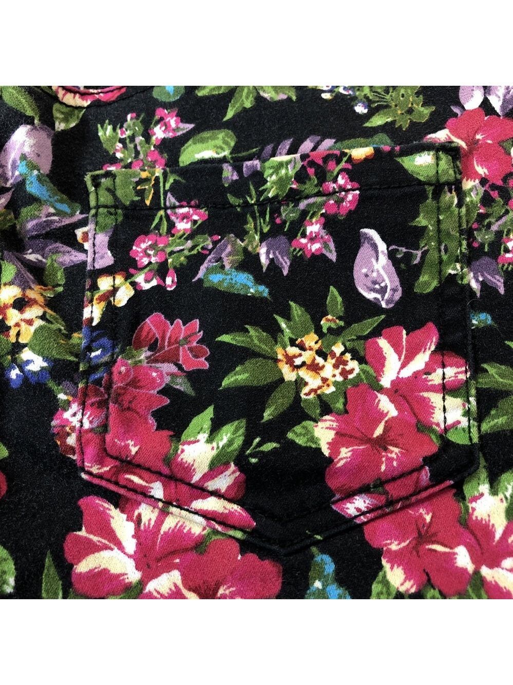 Size 2 X 26 Suko Jeans Skinny Pants Roadrunner Apparel Floral stretchy BD - Picture 10 of 10